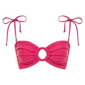 NWT Montce Tori Ties Bandeau Bikini Top in Raspberry Size Medium